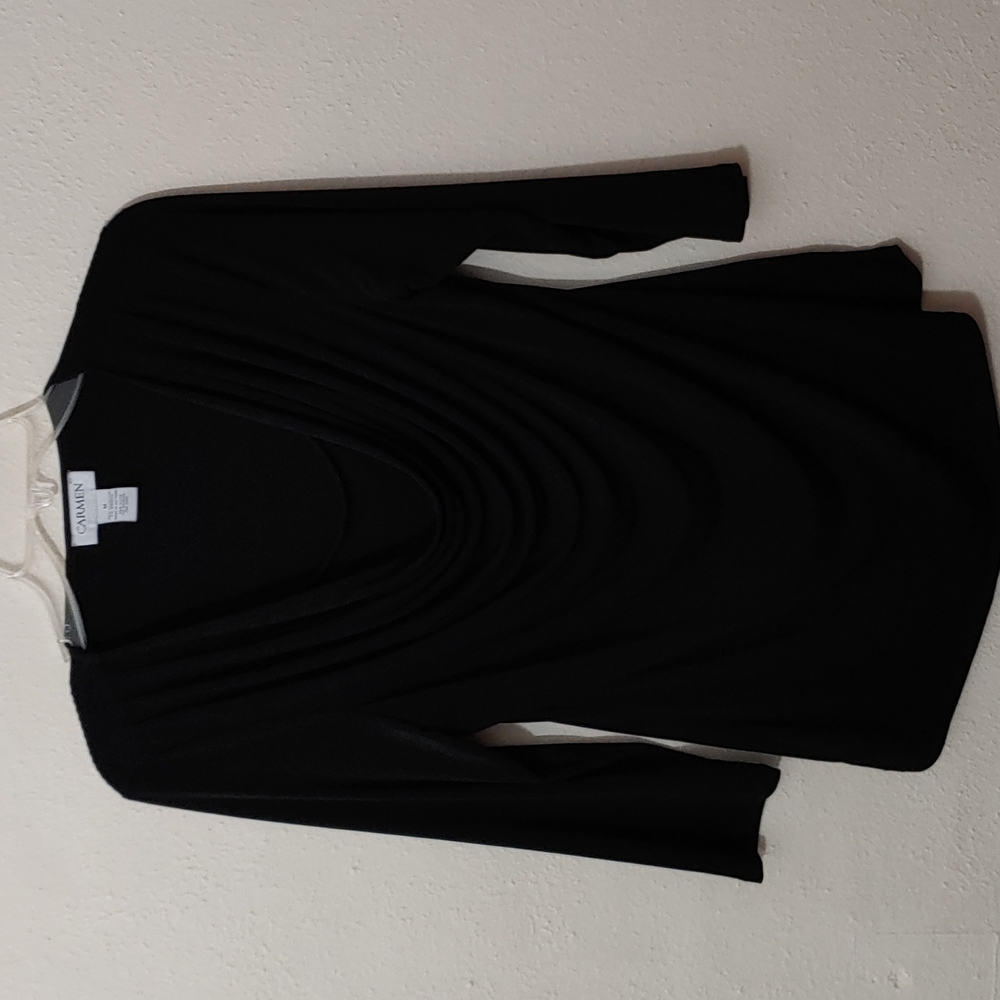 Carmen Marc Valvo Women's Size Medium 3/4 Sleeve Top